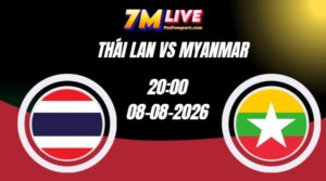 Soi kèo Thái Lan vs Myanmar 20h00 Ngày 08/08/2026